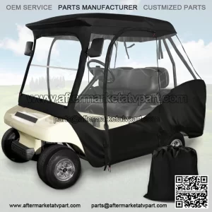 4 PASSENGER GOLF CART DRIVING ENCLOSURE FOR CLUB CAR DS, 420D (SHORT ROOF 56″)